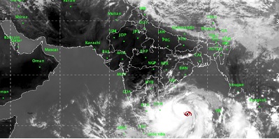 Image depicting Cyclone Fani to hit India