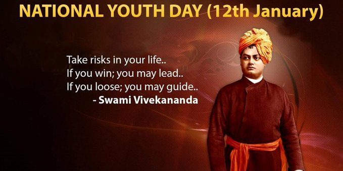 image depicting National Youth Day of India - 12 January, curious times