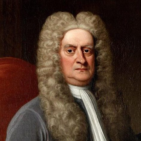 Sir Isaac Newton, 1642 - 1727. English physicist and mathematical