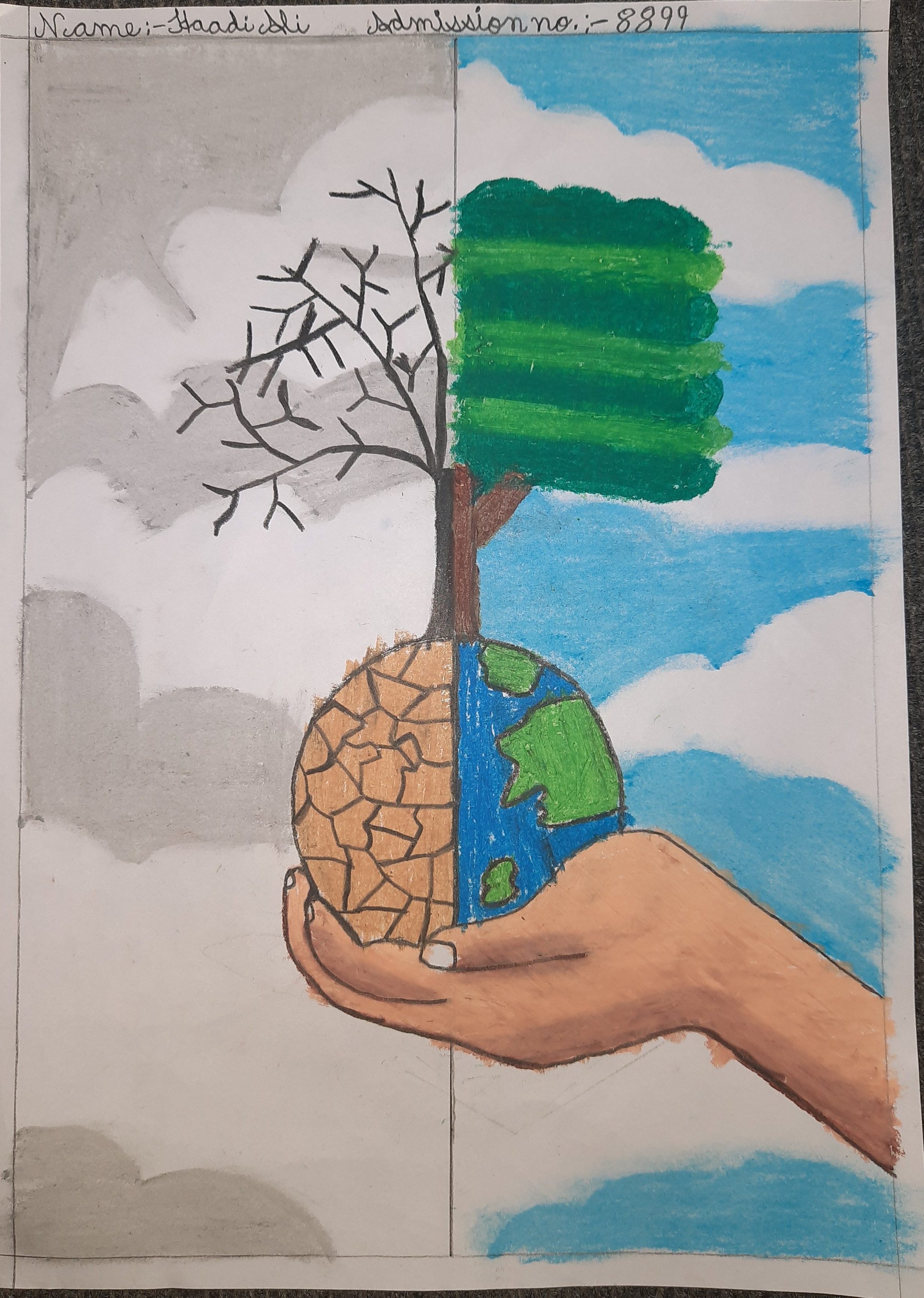 Artist Priyal Singh - Drew this for a poster making competition in the  month of May. Topic- Save Mother Earth | Facebook