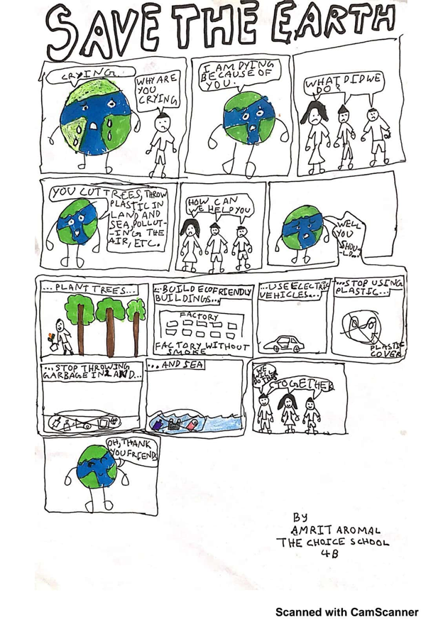 Image depicting Comic Strip Inspiration: 'Steps to Save the Earth'
