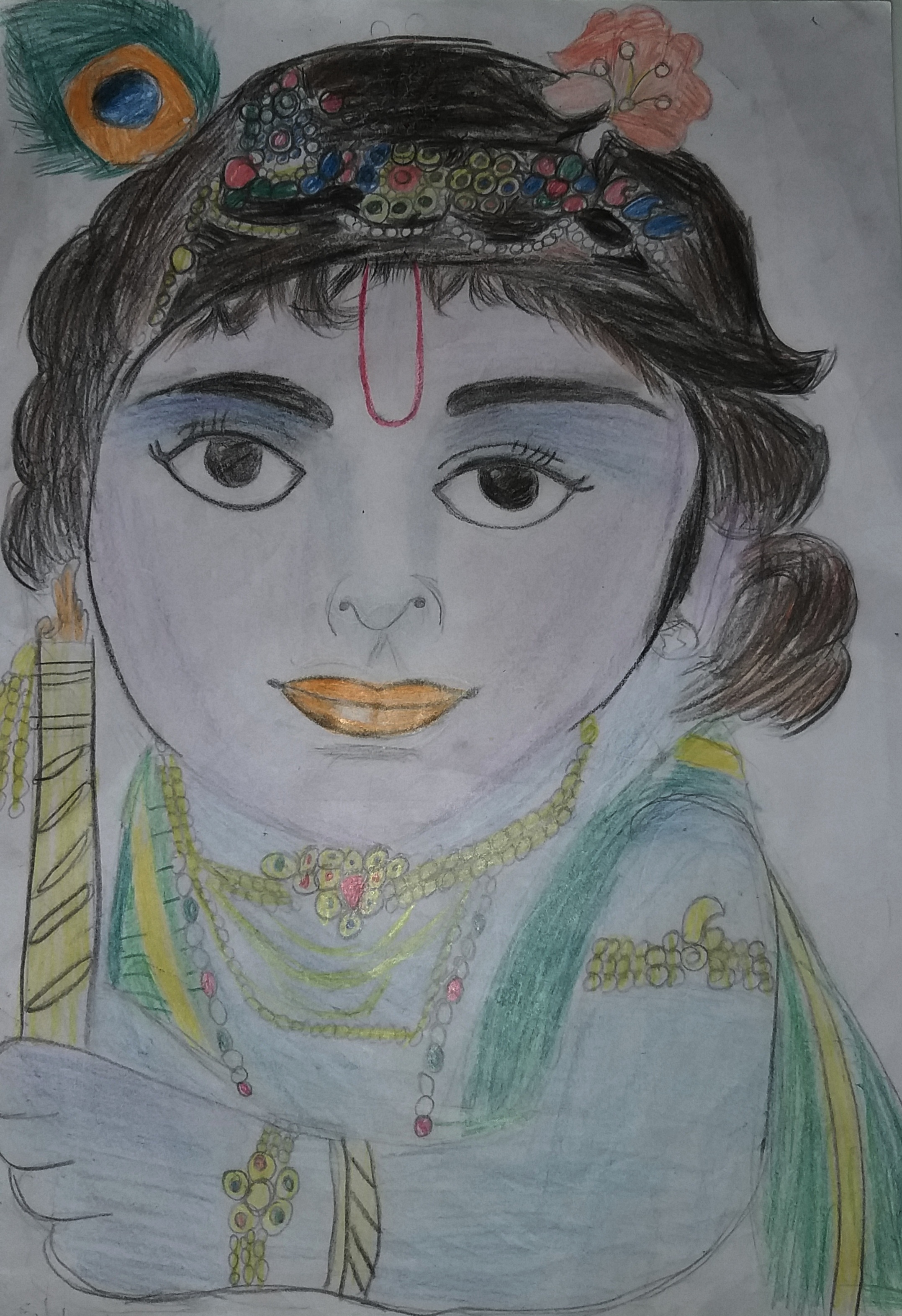 baby Krishna drawing easy with haandi, easy drawing of Krishna bal-gopal  for kids | Easy drawings, Krishna drawing, Pencil sketches easy