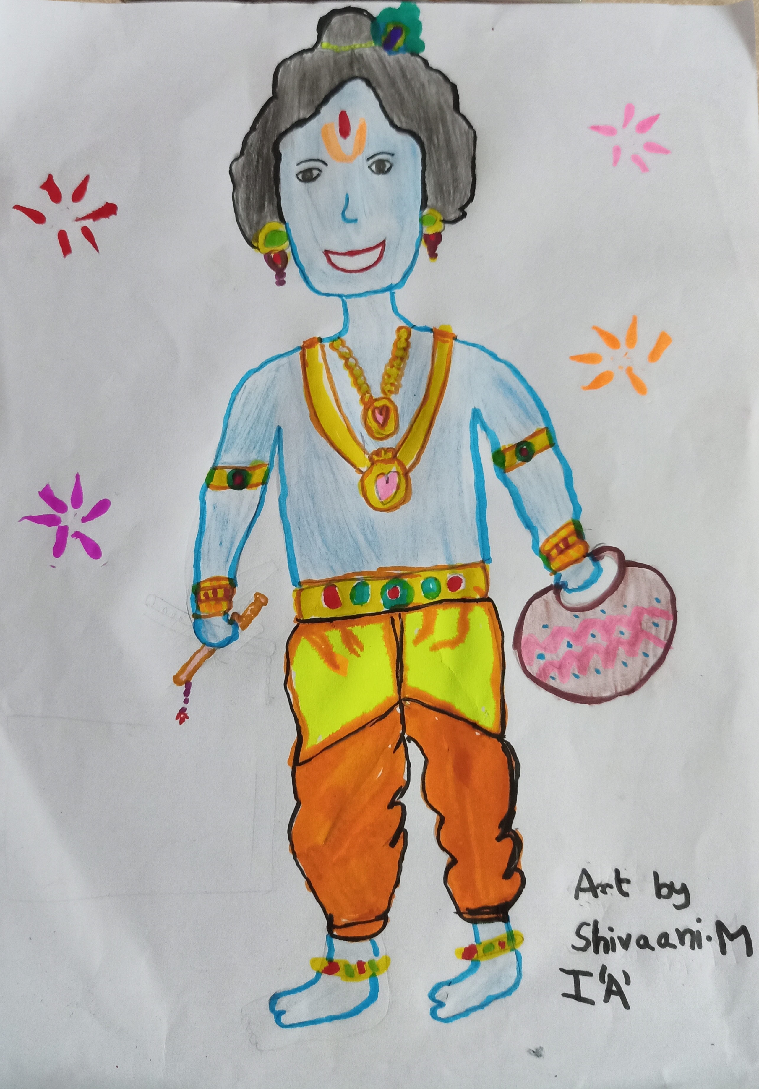 how to draw lord radha krishna for jhulan yatra special,lord radha krishna  painting,lord krishna, - YouTube