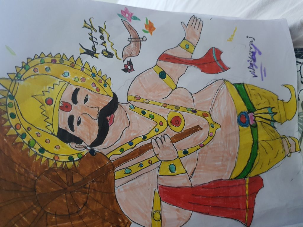 Kathakali Dancer On Background For Happy Onam Festival Of South India  Kerala Stock Illustration - Download Image Now - iStock