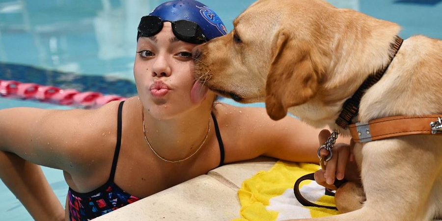image depicting Heroic animals: Guide dog helps blind teen train for Paralympics, newspaper for kids