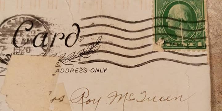 image depicting Postcard sent over 100 years ago arrives in the mail