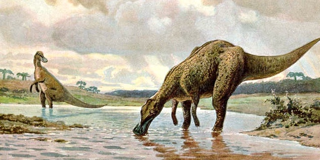 Image depicting Hadrosaur as scientist say dinosaurs crossed oceans in their travels