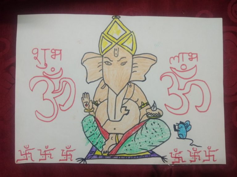 Printable coloring pages - Hindu Mythology: Ganesh (Gods and Goddesses) | Ganesha  drawing, Drawing for kids, Children sketch