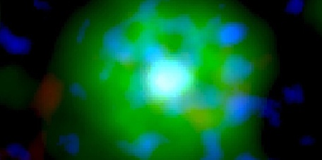 Image depicting White dwarf stars collide to produce slime-green 'zombie star'