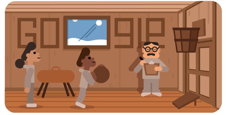 image depicting Google Doodle honours James Naismith, the father of basketball, curious times