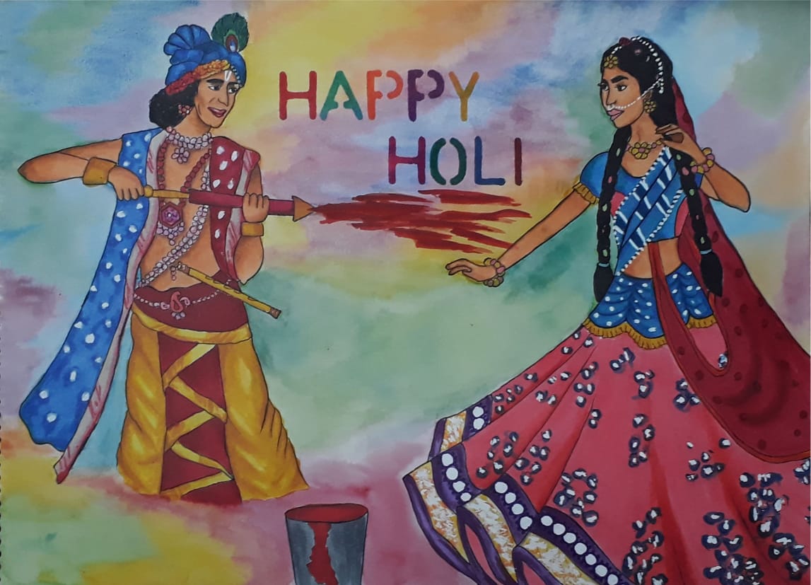 Happy holi Drawing for beginners | Happy holi Drawing for beginners | By AP  Drawing | Facebook