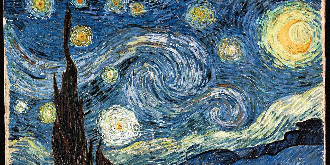 Image depicting van Gogh, as in, Watch a video: 600 drones recreate paintings of Vincent van Gogh