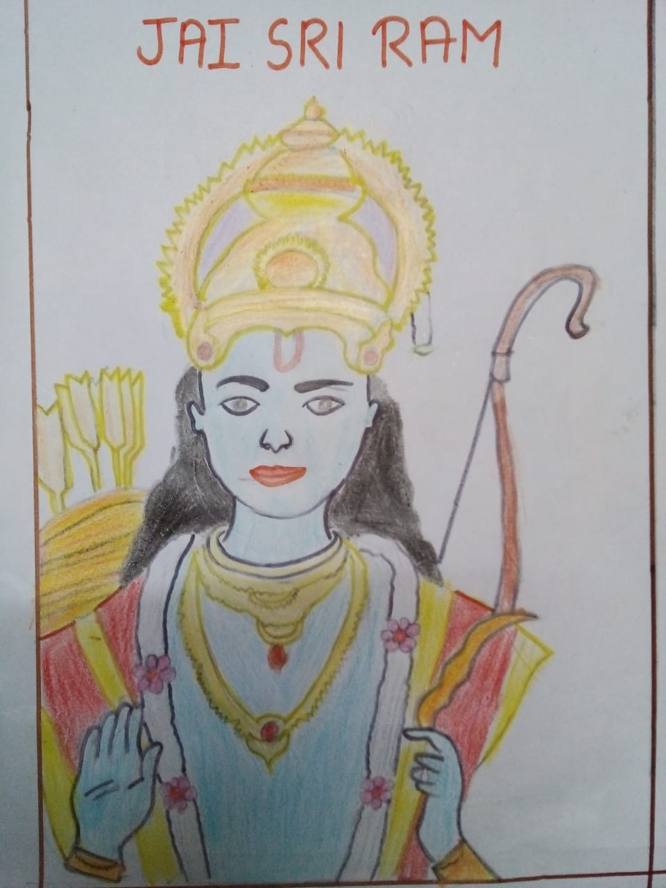 Jay shree ram drawing || Ramnavami drawing easy for beginners || how to draw  ram navami step by step - YouTube