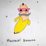 Image depicting Easy Doodle Art: Mustachio Banana Fun🤩🍌