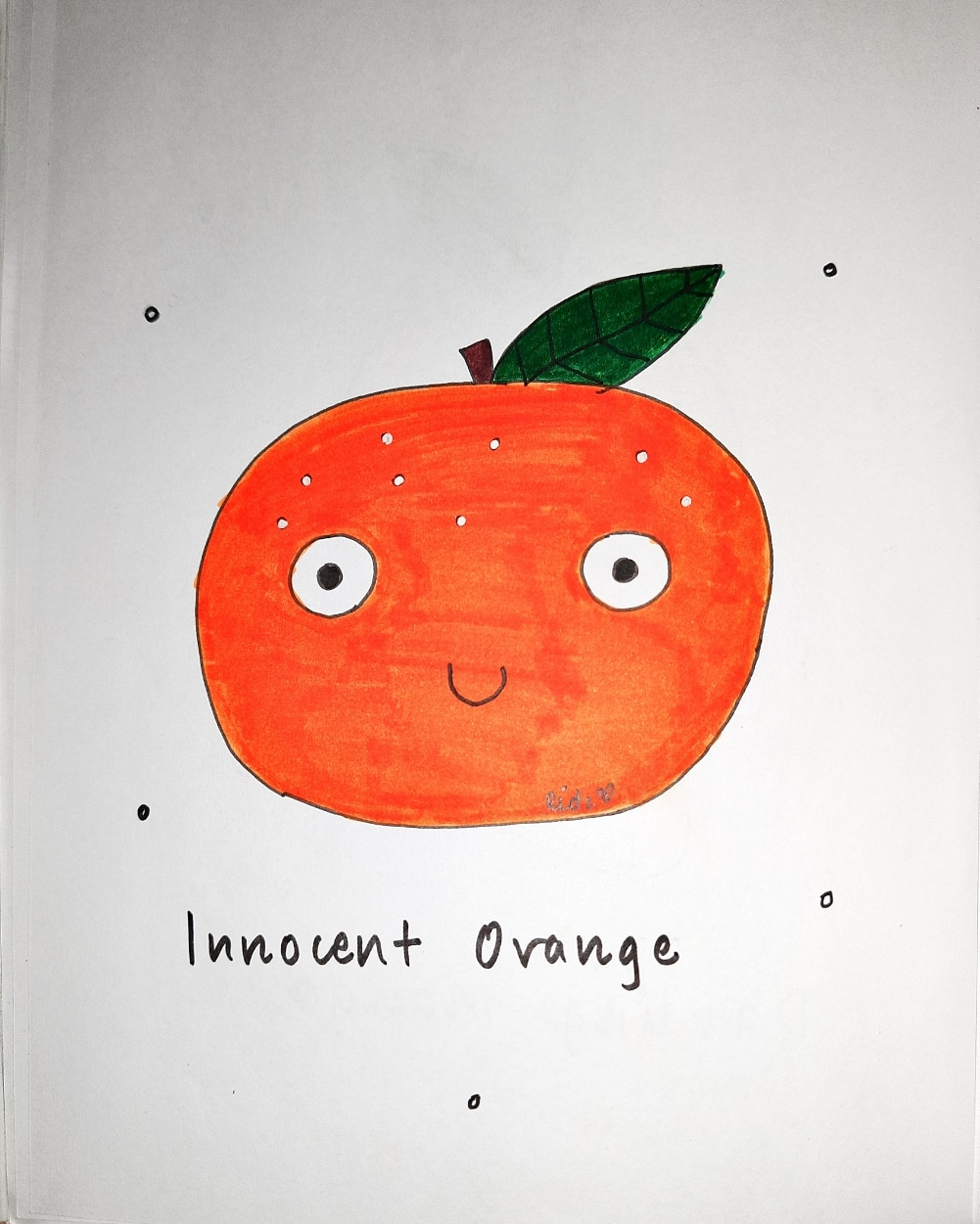 Image depicting orange, doodle