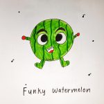 Image depicting Drawing of a Watermelon: Funky Fruit Character