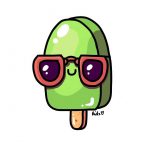 Image depicting Cute Popsicle Doodle Drawing: A Summer Treat