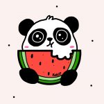 Image depicting Discover Kawaii Panda🐼🍉