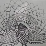 Image depicting mandala art, peacock