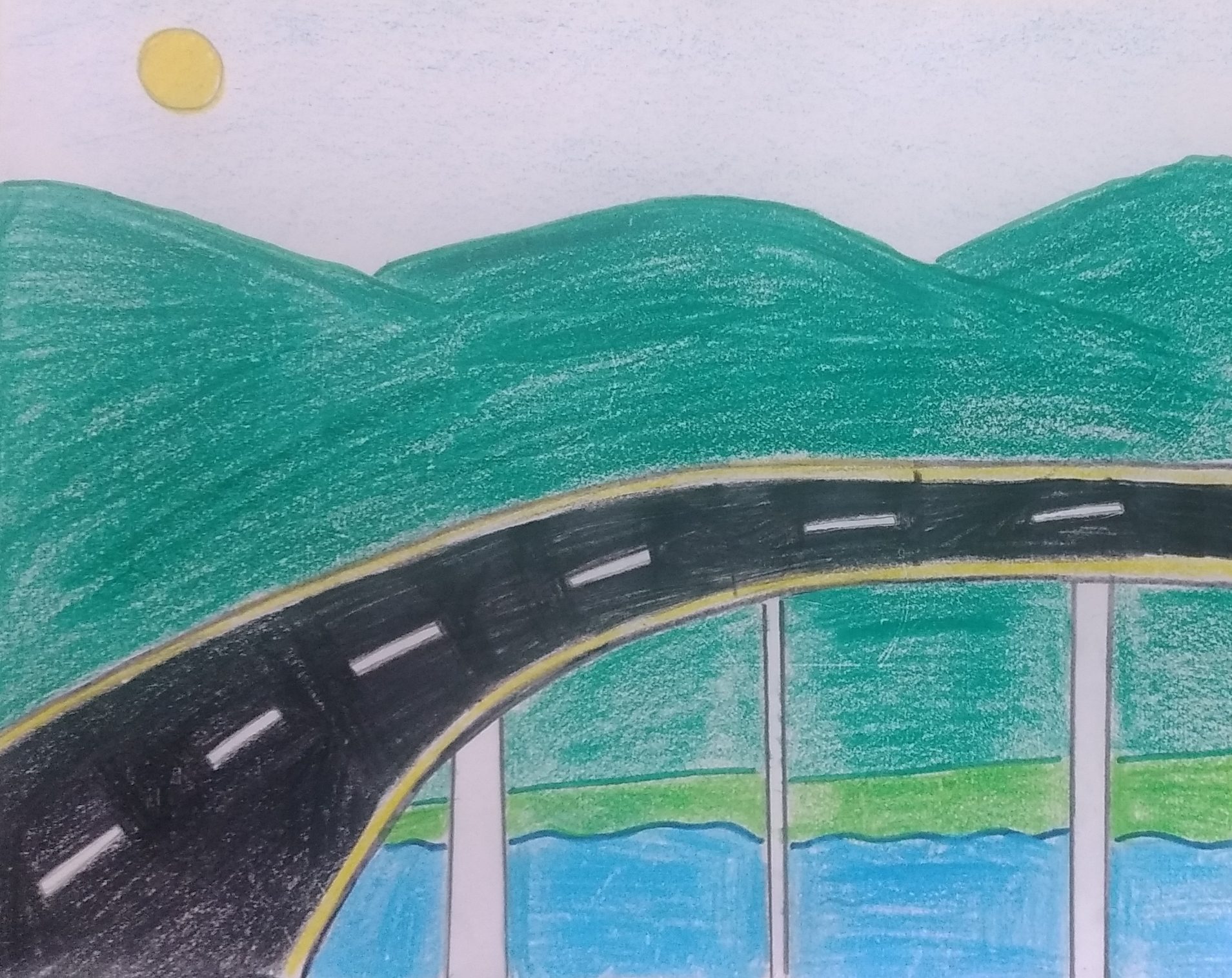 Image depicting Creative landscape drawing for kids