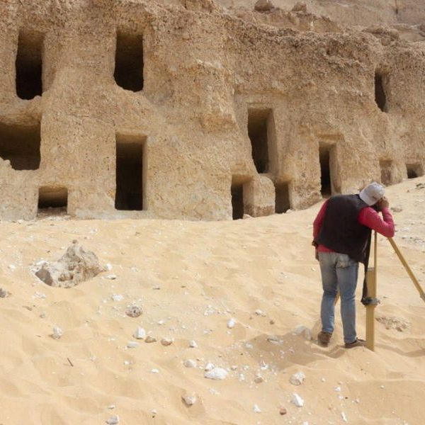 Image depicting Ancient Egyptian rock-cut tombs discovered by accident