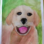 Image depicting Puppy with pastel