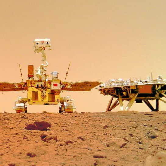 Image depicting space, zhurong mars rover