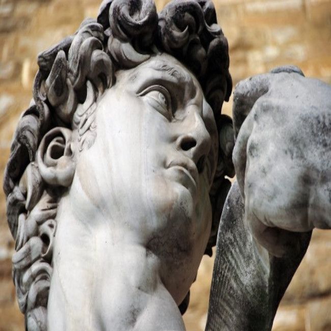 The sculpture of David was originally to be a statue of Hercules.