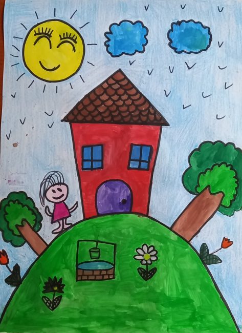 dream house drawing for children