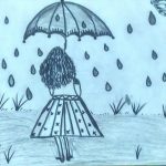 Image depicting Rainy Season Drawing for Kids