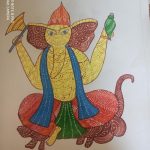 Image depicting Gond Art: Lord Ganesha in Vibrant Style