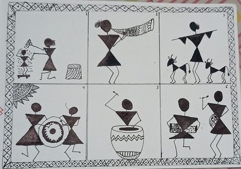 Image depicting Easy Traditional Warli Art for Kids