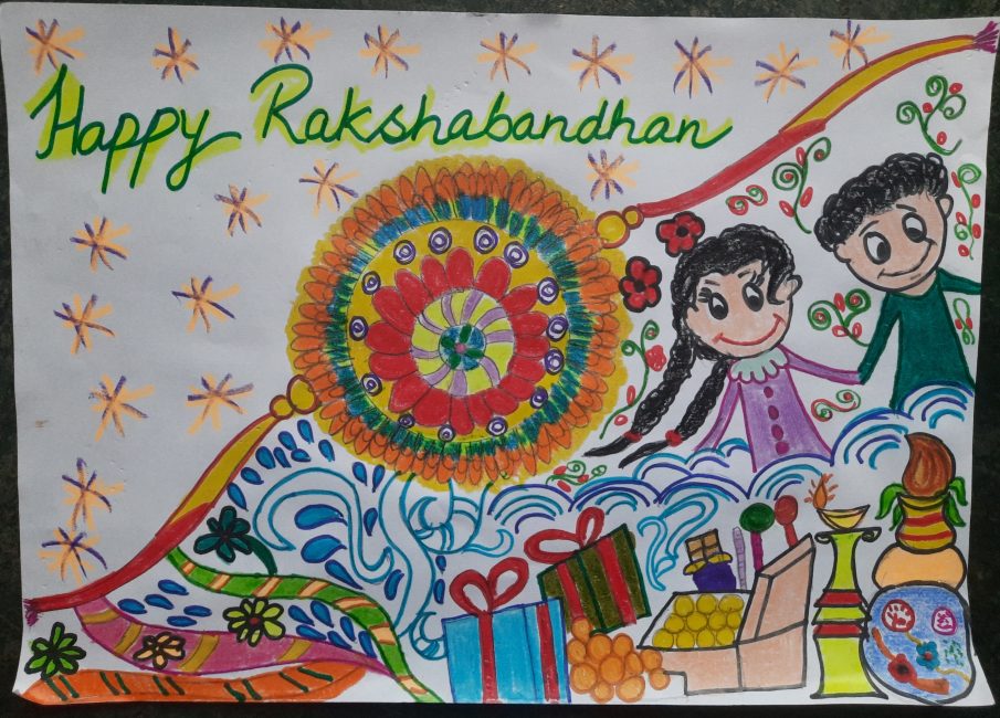 Raksha Bandhan drawing/ how to draw Raksha Bandhan drawing/ रक्षाबंधन |  Buddhist art drawing, Raksha bandhan drawing, Art drawings for kids