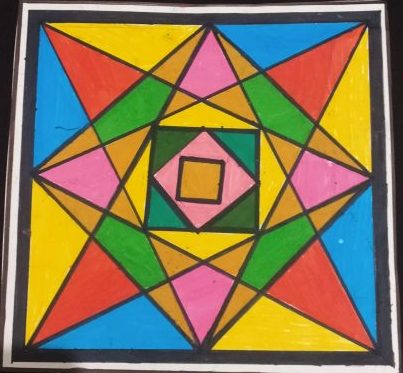 Image depicting Triangle Drawing: Geometric Pattern Fun