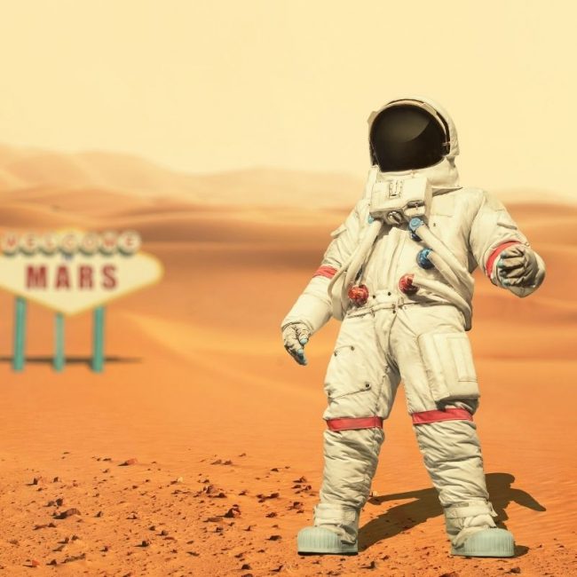 Image depicting mars, as in, NASA is looking for people to spend a year on "Mars"