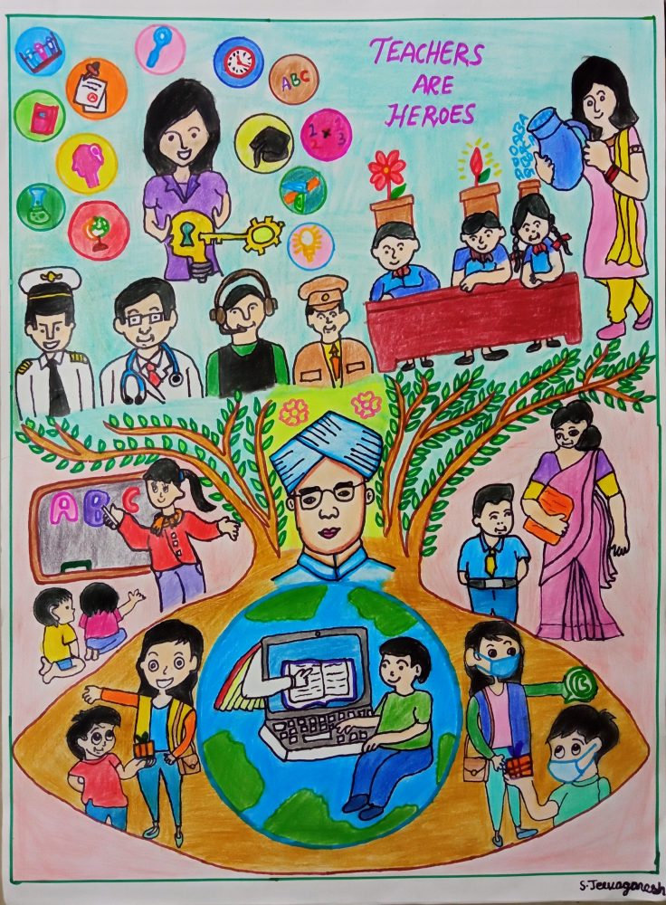 Handmade Rectangular Teacher Day Cards, Size: A5 And A4 at Rs 150/piece in  Noida