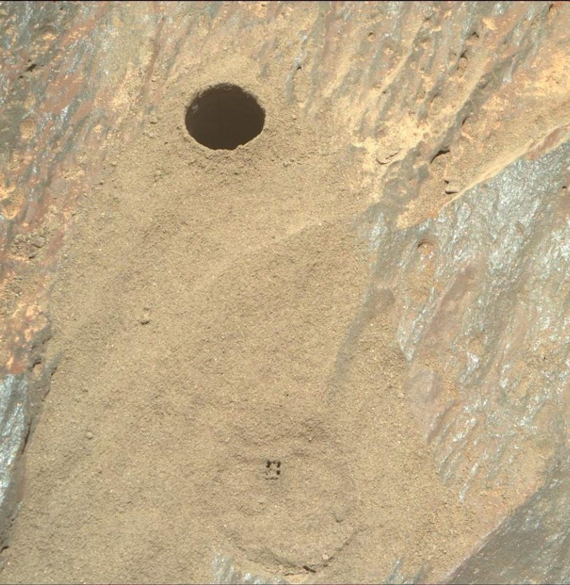 Image depicting Perseverance rover collects first rock sample on Mars