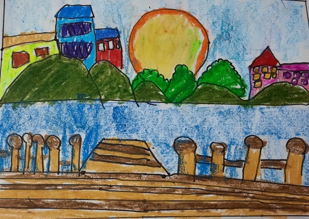 Image depicting Draw a Simple Landscape: Kids Art Fun