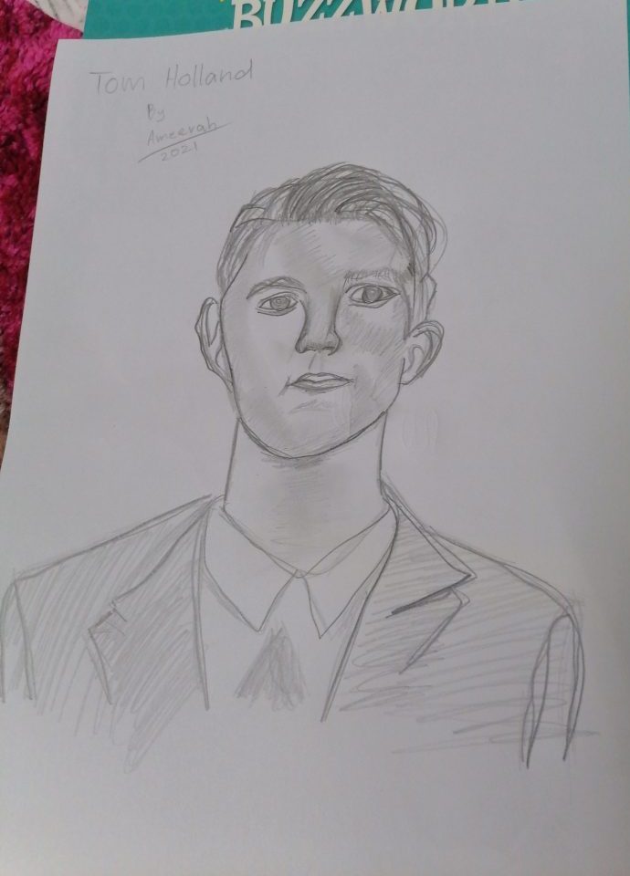 Sophie Edwards on X Drawing I have done of Tom HollandSpiderMan Please  share  httpstcoR8jnTuj8Vd  X