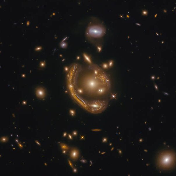 Image depicting 'Einstein ring' reveals views of a galaxy 9.4 billion light-years away