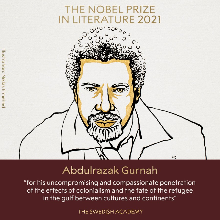 image depicting Tanzanian Abdulrazak Gurnah wins 2021 Nobel Prize in Literature