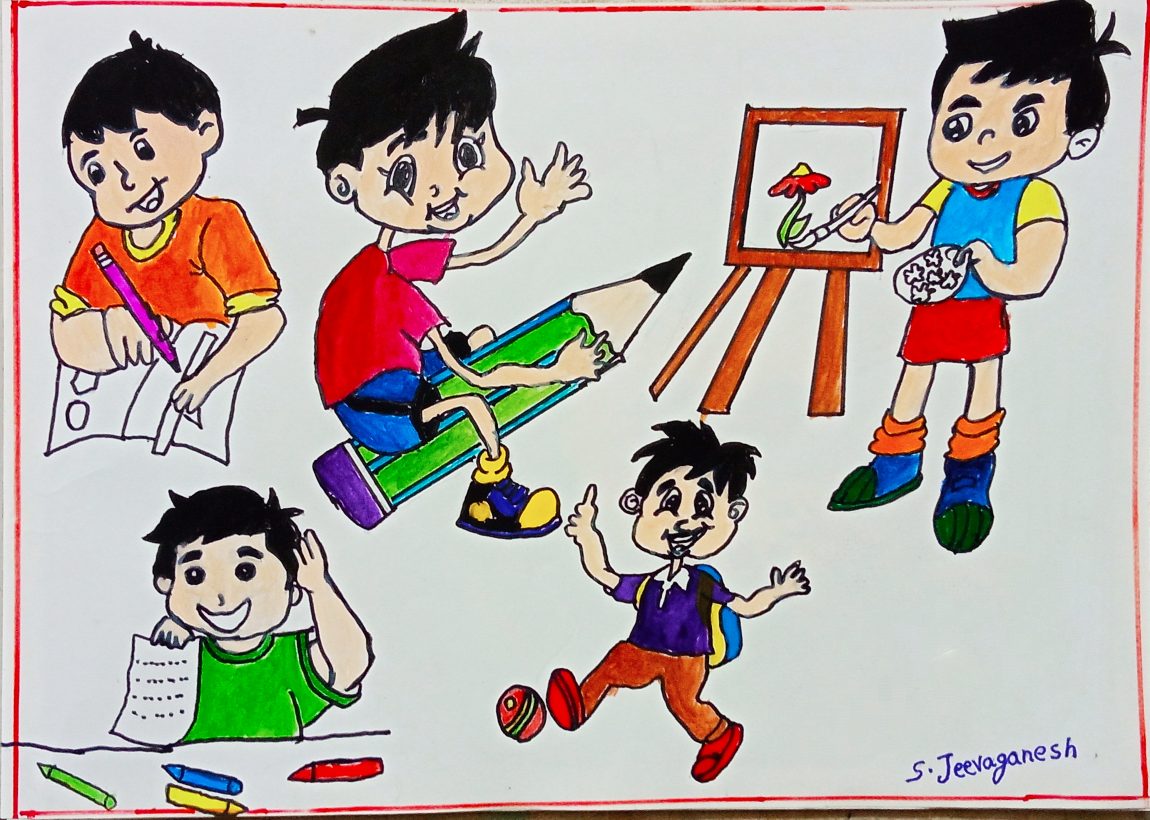 How to Draw Children's day Special Drawing | happy children's day Drawing -  YouTube