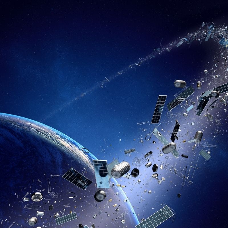 image depicting Space junk threatens astronauts on International Space Station