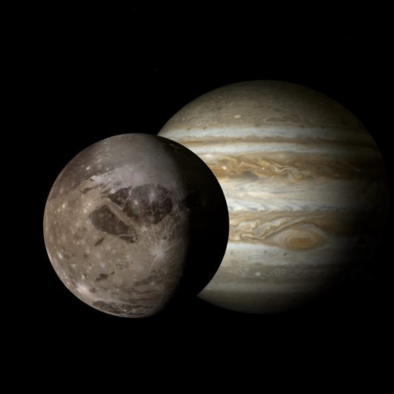 Image depicting solar system's biggest moon