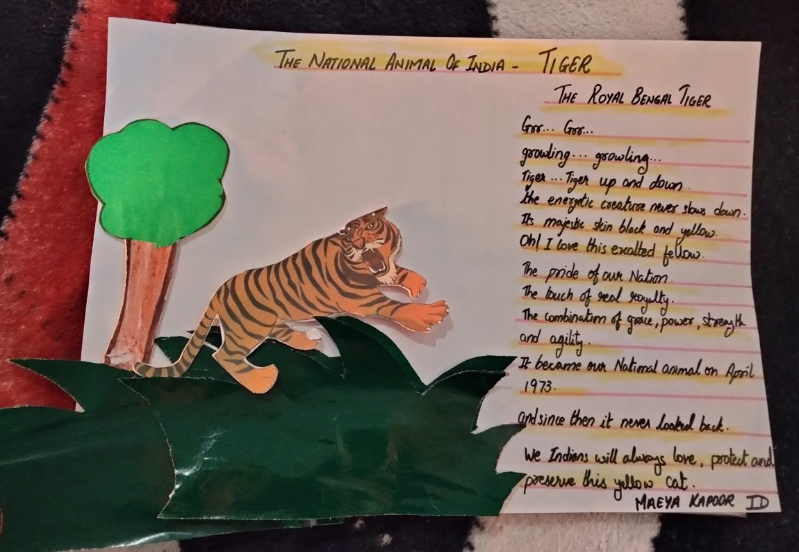 Pen it down...Poem on our National Animal-The Royal Bengal Tiger 🐅 |  Curious Times