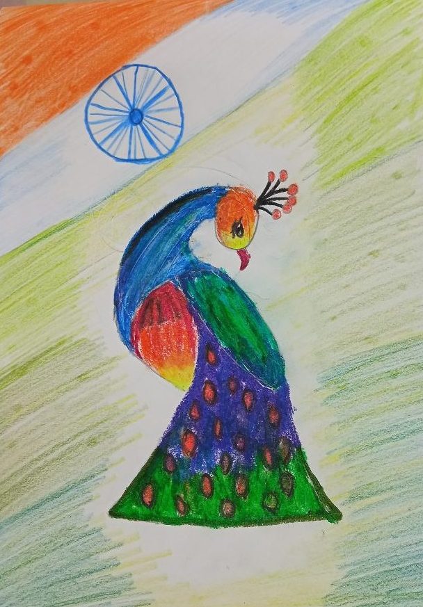 Unique Drawing Idea of Republic Day 26th January  soft pastels Drawing   For kids and beginners  Easy Visual Art