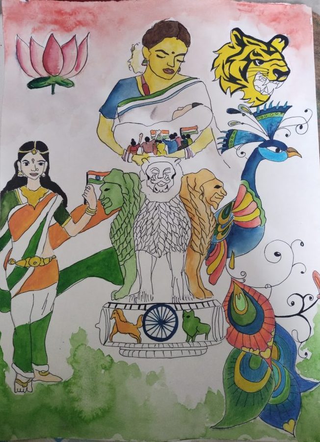 Treasury of Art - Swach Bharat Drawing. Materials- 1.Oil... | Facebook
