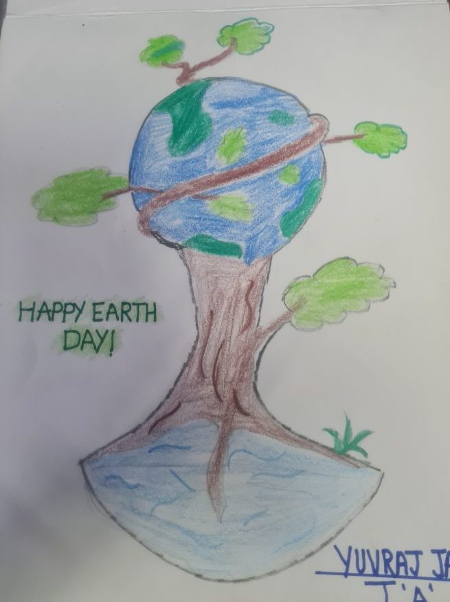 Earth Day Drawing Easy//Happy Earth Day Poster//Save Earth Chart Drawing//How  to Draw Earth Day Easy - YouTube