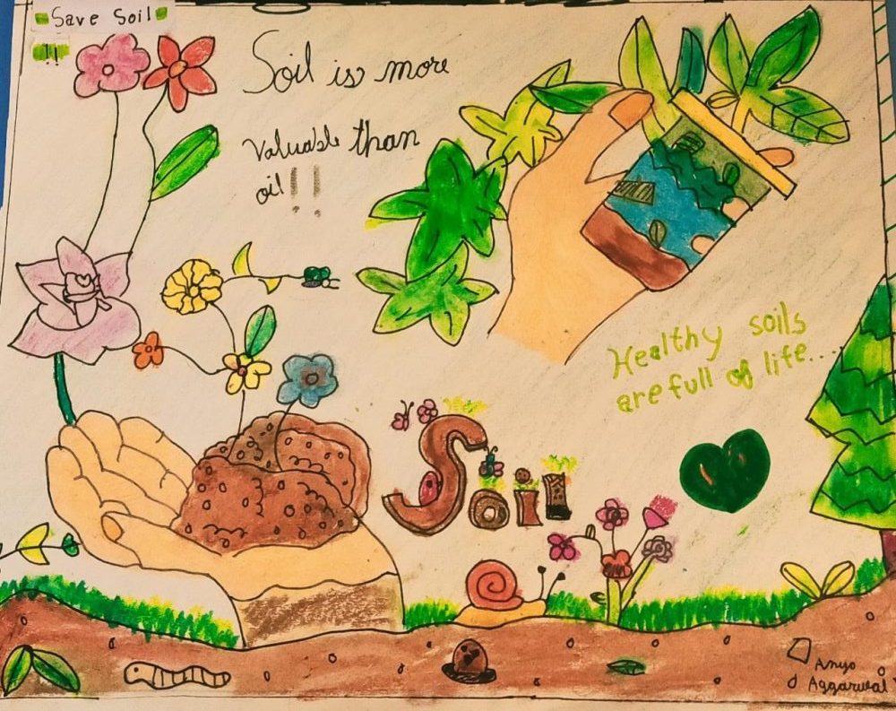 Creative Poster Ideas to Save Soil through Drawing-saigonsouth.com.vn