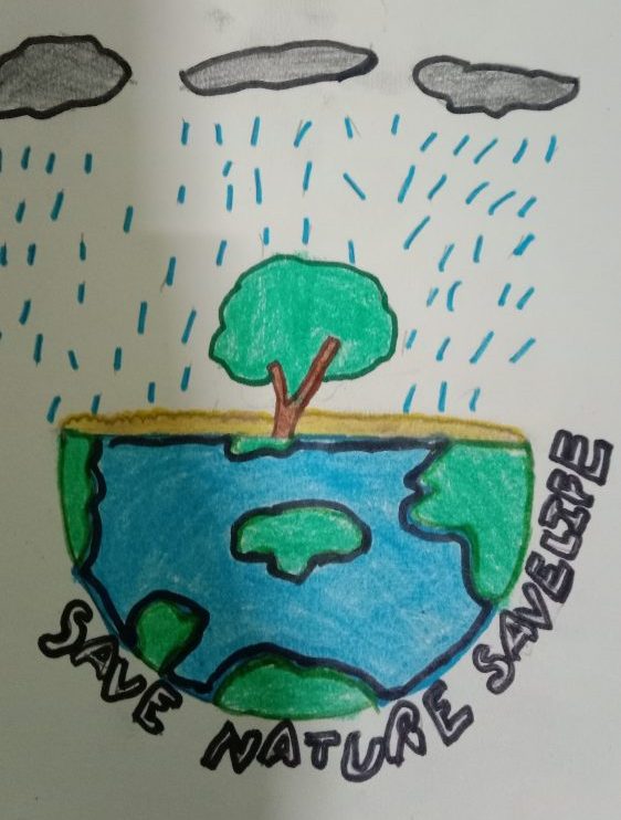 world environment day News Photo A painting, painted by...